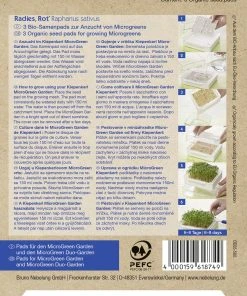 Kiepenkerl Microgreen Pads Radies Rot Raphanus Sativus, Inhalt: 3 Stück