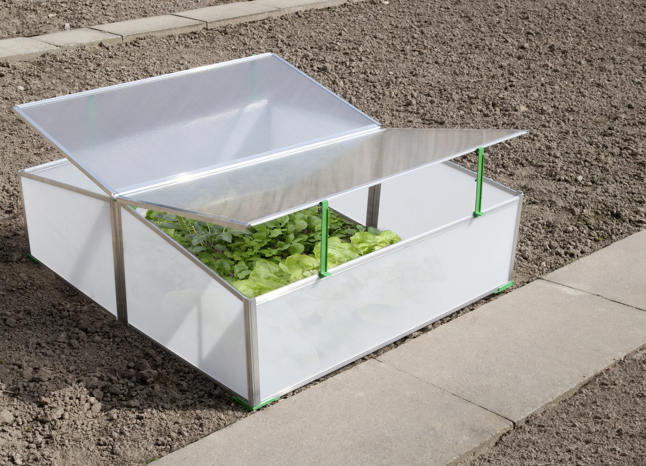 Gutta Frühbeet 2-fach 100x120x40x31 cm Gutta Frühbeet 2-fach 100x120x40x31 Cm -Vitavia Speichern 4003412062457