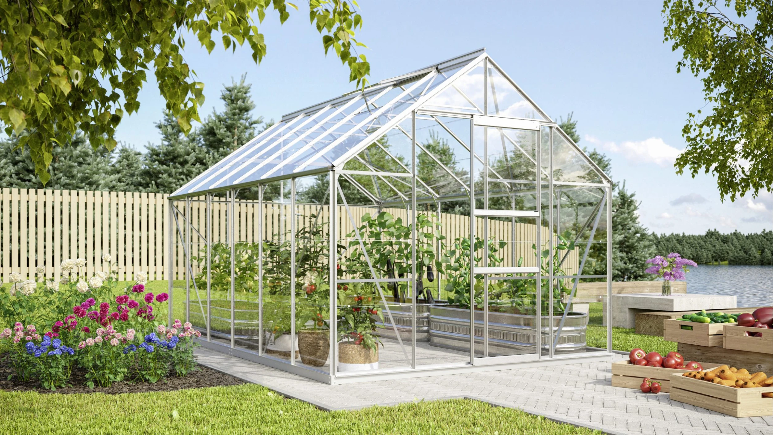 Vitavia Gewächshaus Merkur 9900 254 x 379 cm aluminium Sicherheitsglas Vitavia Gewächshaus Merkur 9900 254 X 379 Cm Aluminium Sicherheitsglas -Vitavia Speichern 4005717003777 3131654 scaled