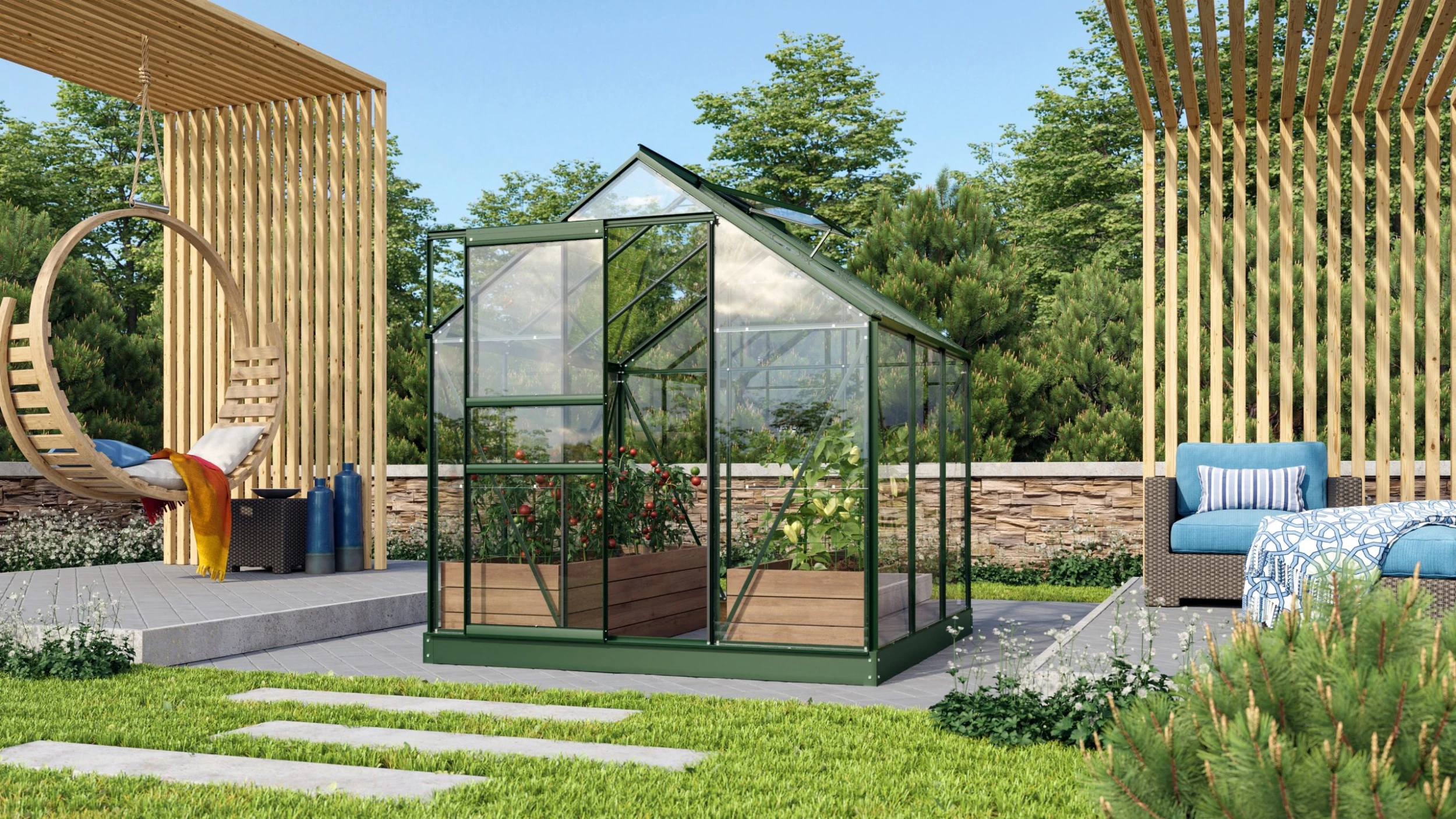 Vitavia Gewächshaus Venus 3800 192 x 192 cm smaragd 3 mm Sicherheitsglas Vitavia Gewächshaus Venus 3800 192 X 192 Cm Smaragd 3 Mm Sicherheitsglas -Vitavia Speichern 4005717005276 2495600 scaled