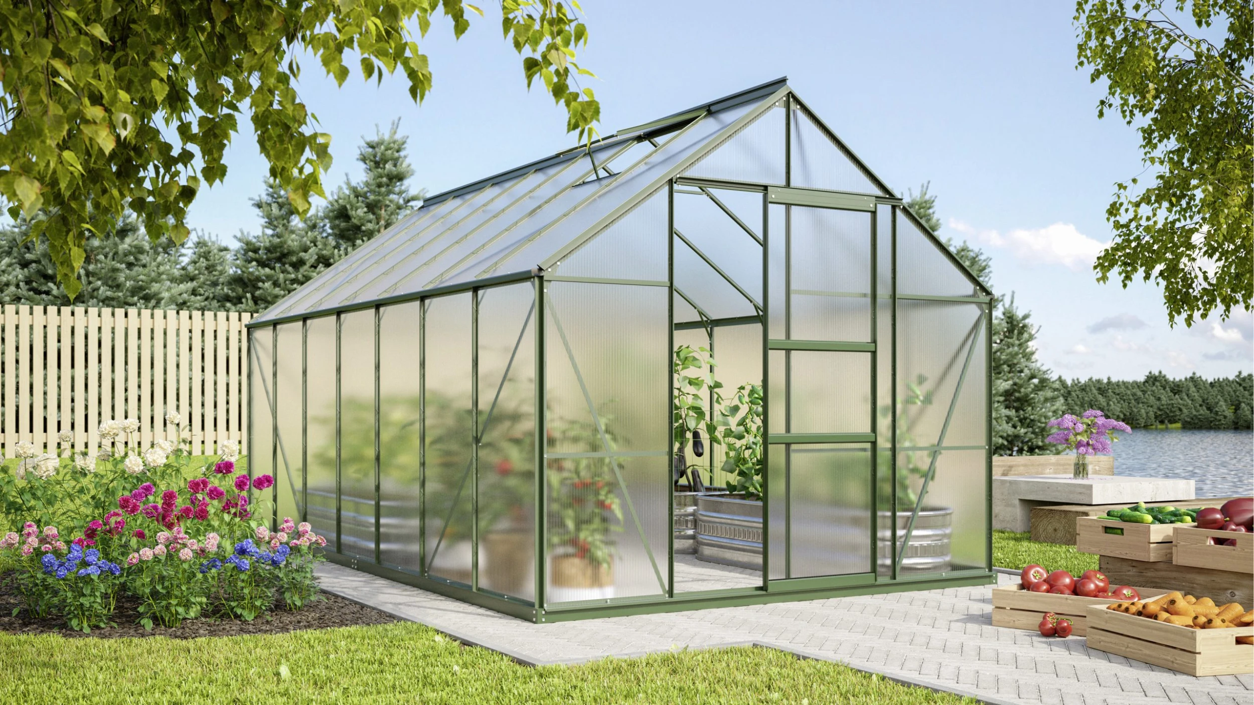 Vitavia Gewächshaus Merkur 11500 254 x 441 cm smaragd 4 mm Hohlkammerplatten Vitavia Gewächshaus Merkur 11500 254 X 441 Cm Smaragd 4 Mm Hohlkammerplatten -Vitavia Speichern 4005717005719 3131664 scaled