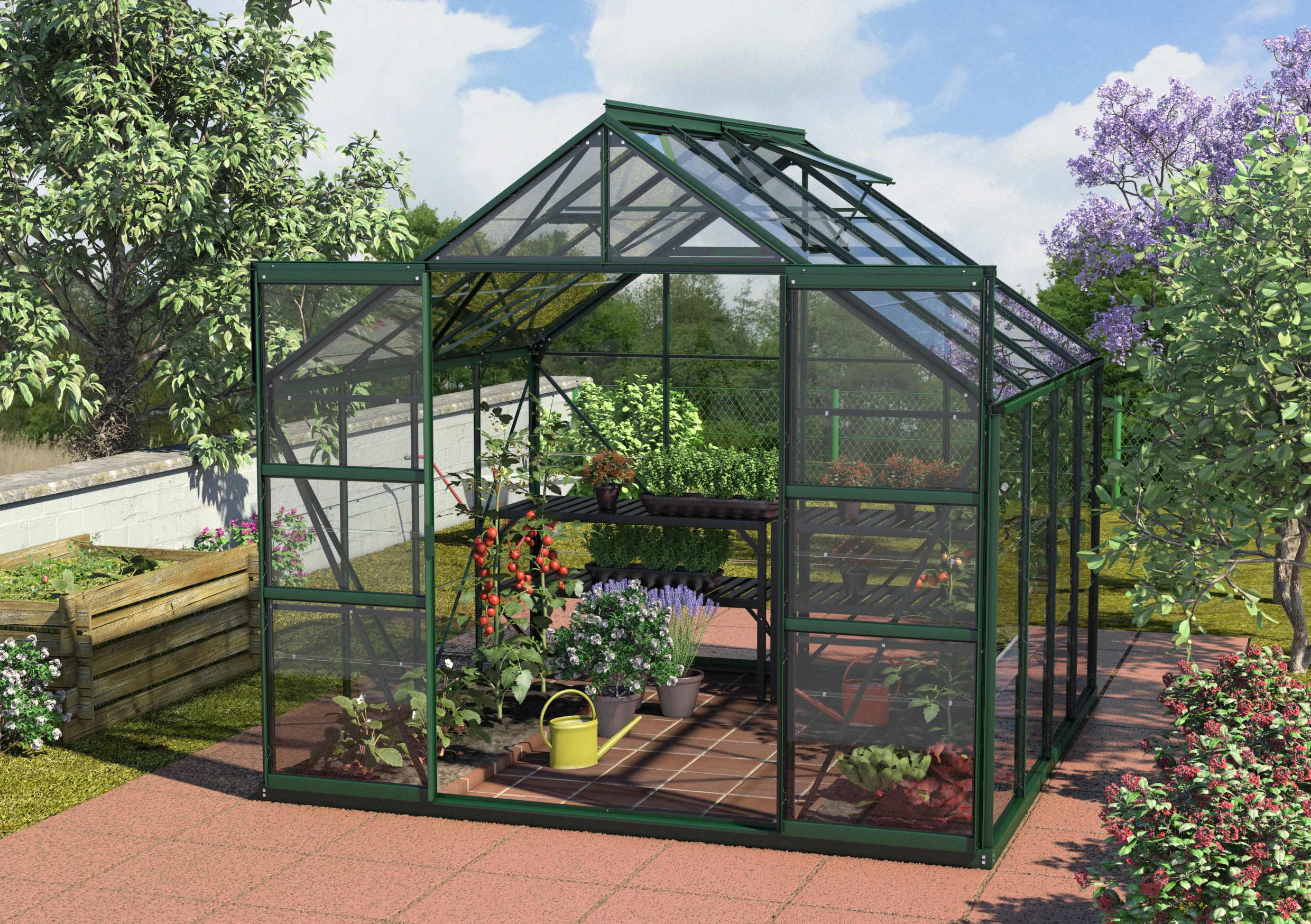 Vitavia Gewächshaus Mars 6700 254 x 254 cm smaragd 3 mm Sicherheitsglas Vitavia Gewächshaus Mars 6700 254 X 254 Cm Smaragd 3 Mm Sicherheitsglas -Vitavia Speichern 4005717009960 1567970