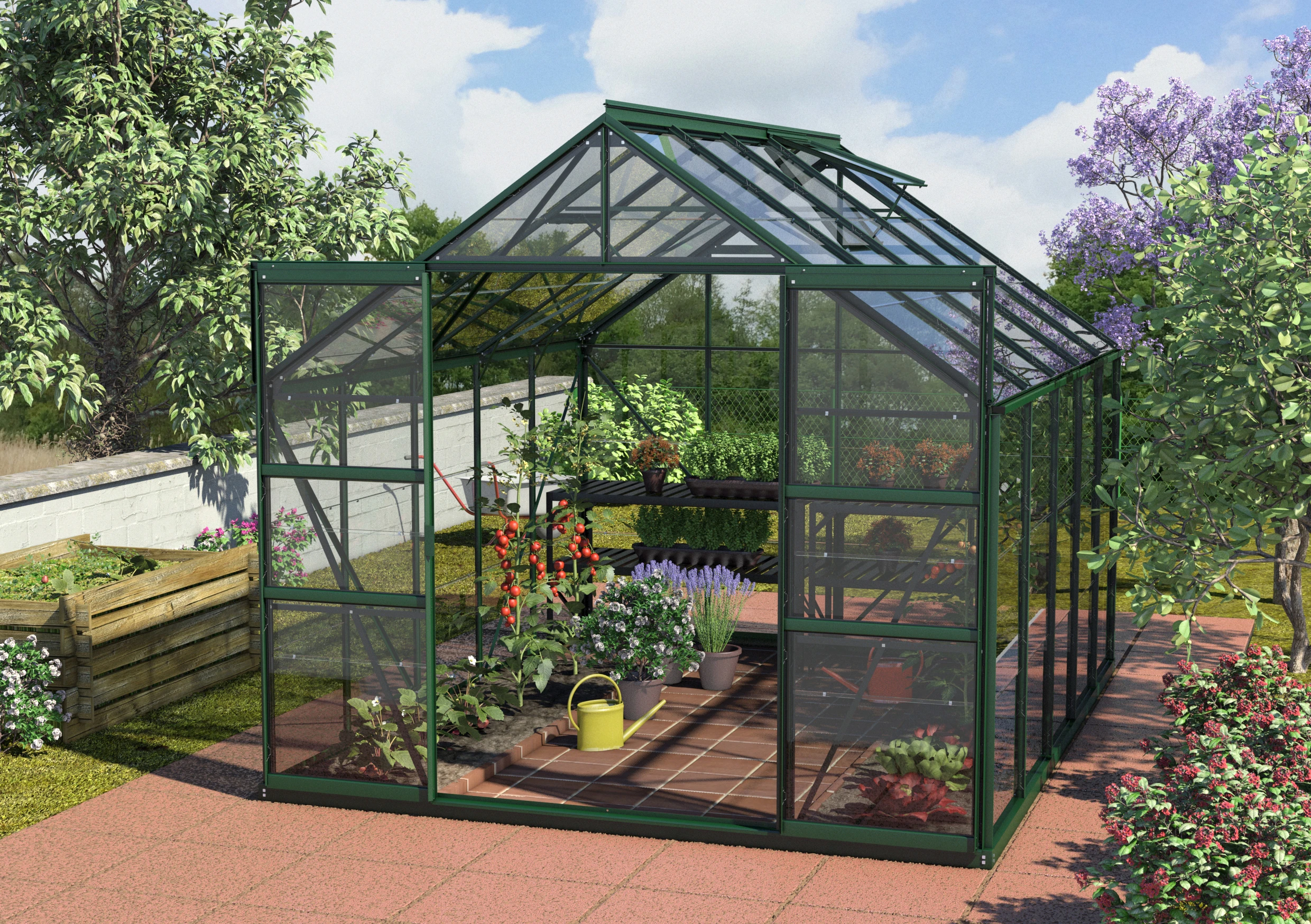 Vitavia Gewächshaus Mars 8300 254 x 317 cm smaragd 3 mm Sicherheitsglas Vitavia Gewächshaus Mars 8300 254 X 317 Cm Smaragd 3 Mm Sicherheitsglas -Vitavia Speichern 4005717009991 1567969