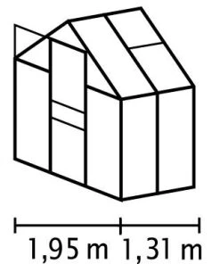 Vitavia Gewächshaus Venus 2500 192 X 130 Cm Aluminium 3 Mm Sicherheitsglas -Vitavia Speichern 4005717050511 1
