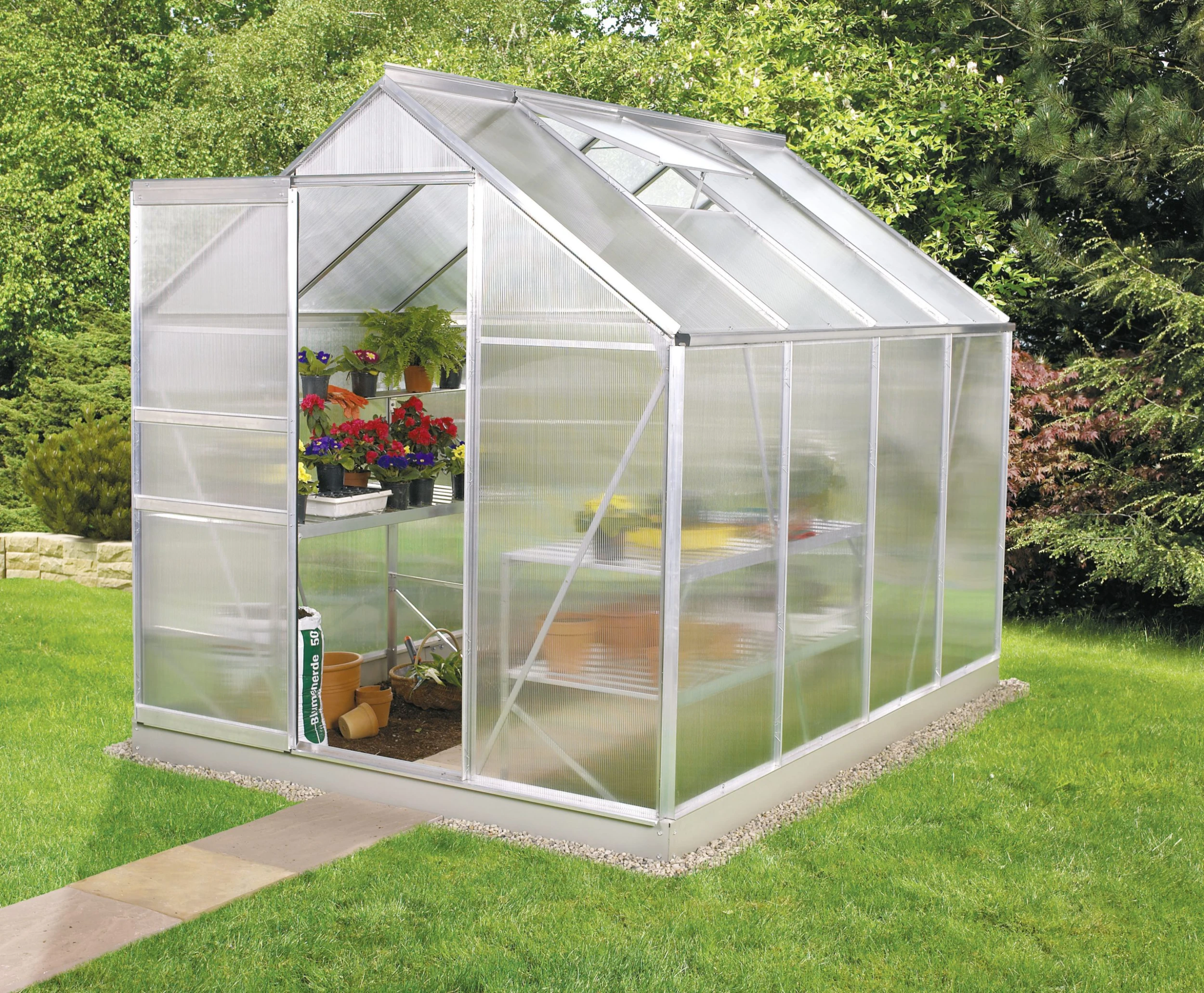 Vitavia Gewächshaus Venus 5000 192 x 254 cm aluminium 6 mm Hohlkammerplatten Vitavia Gewächshaus Venus 5000 192 X 254 Cm Aluminium 6 Mm Hohlkammerplatten -Vitavia Speichern 4005717053727 1189441 scaled