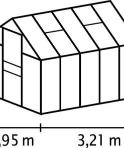 Vitavia Gewächshaus Venus 6200 192 X 317 Cm Smaragd 4 Mm Hohlkammerplatten -Vitavia Speichern 4005717054069 1