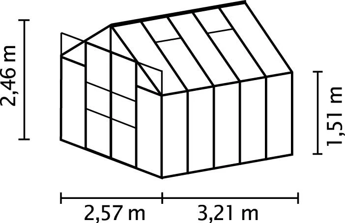 Vitavia Gewächshaus Uranus 8300 254 x 317 cm smaragd 3 mm Sicherheitsglas Vitavia Gewächshaus Uranus 8300 254 X 317 Cm Smaragd 3 Mm Sicherheitsglas -Vitavia Speichern 4005717054168 1