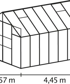 Vitavia Gewächshaus Uranus 11500 254 X 441 Cm Aluminium 4 Mm Hohlkammerplatten