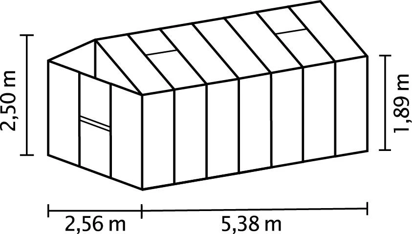 Vitavia Gewächshaus Zeus 13800 266 x 547 cm aluminium 10 mm Hohlkammerplatten Vitavia Gewächshaus Zeus 13800 266 X 547 Cm Aluminium 10 Mm Hohlkammerplatten -Vitavia Speichern 4005717056964 1
