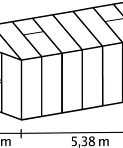 Vitavia Gewächshaus Zeus 13800 266 X 547 Cm Aluminium 16 Mm Hohlkammerplatten