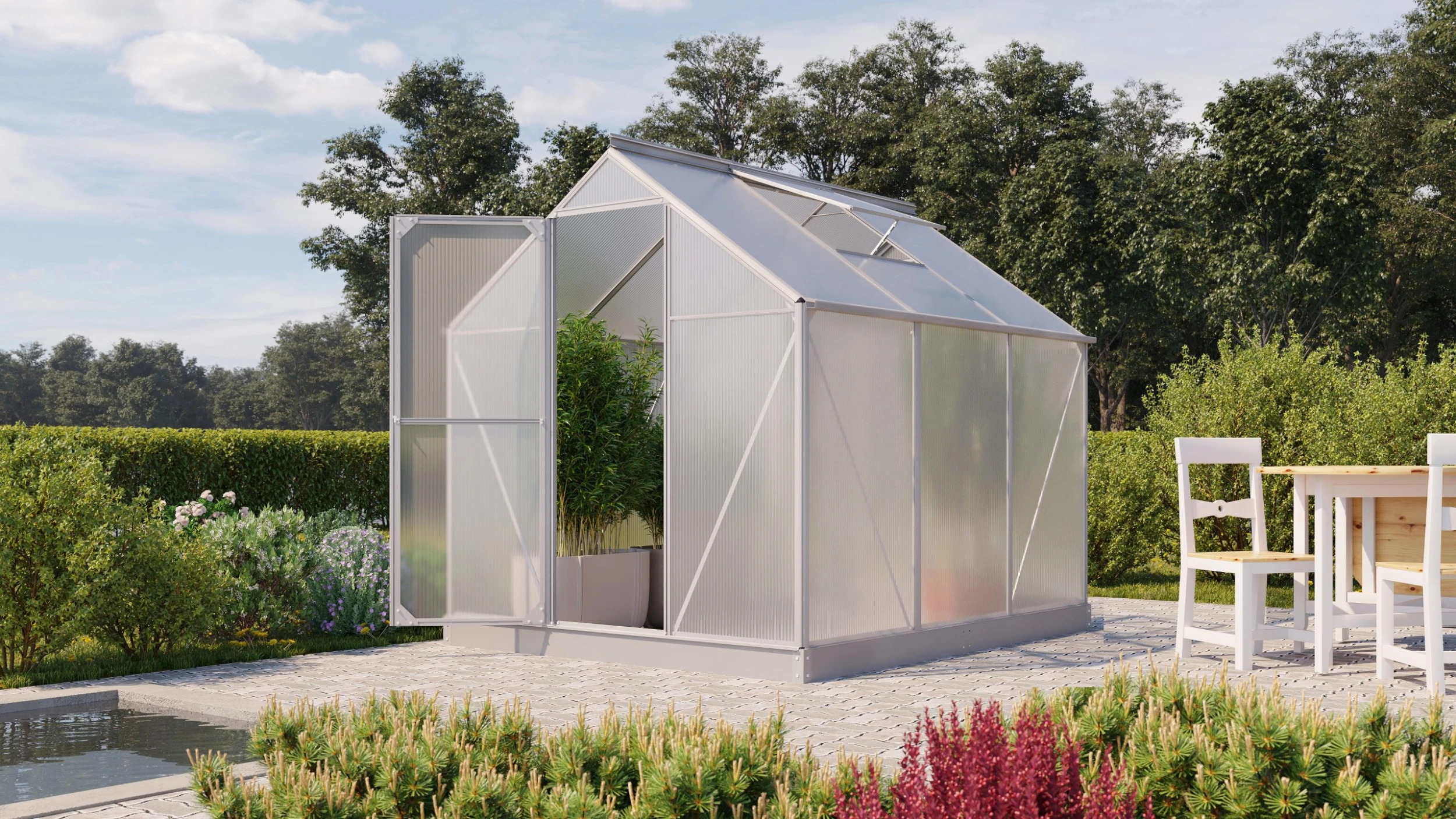 Vitavia Gewächshaus Eos 4600 190 x 226 cm aluminium 6 mm Hohlkammerplatten Vitavia Gewächshaus Eos 4600 190 X 226 Cm Aluminium 6 Mm Hohlkammerplatten -Vitavia Speichern 4005717080259 scaled