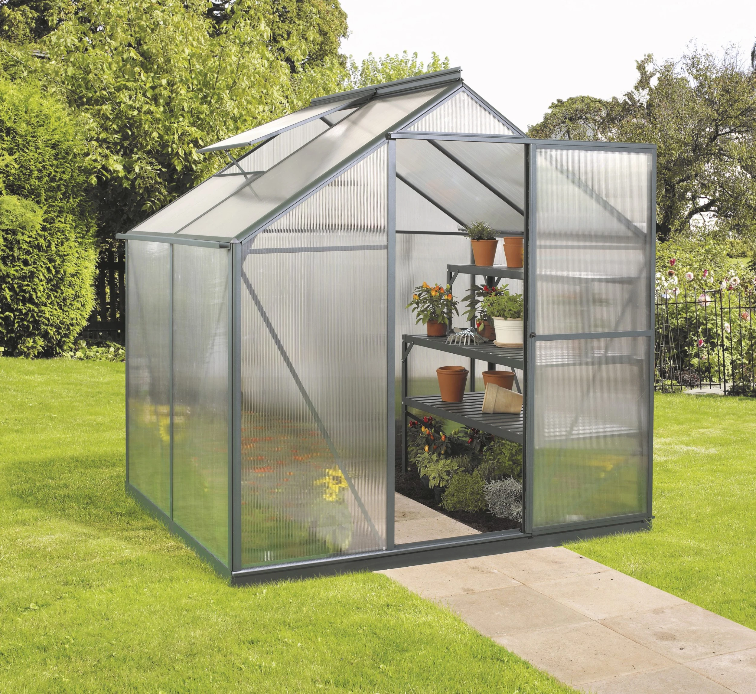 Vitavia Gewächshaus Eos 3100 190 x 153 cm smaragd 6 mm Hohlkammerplatten Vitavia Gewächshaus Eos 3100 190 X 153 Cm Smaragd 6 Mm Hohlkammerplatten -Vitavia Speichern 4005717080877 1769425 scaled