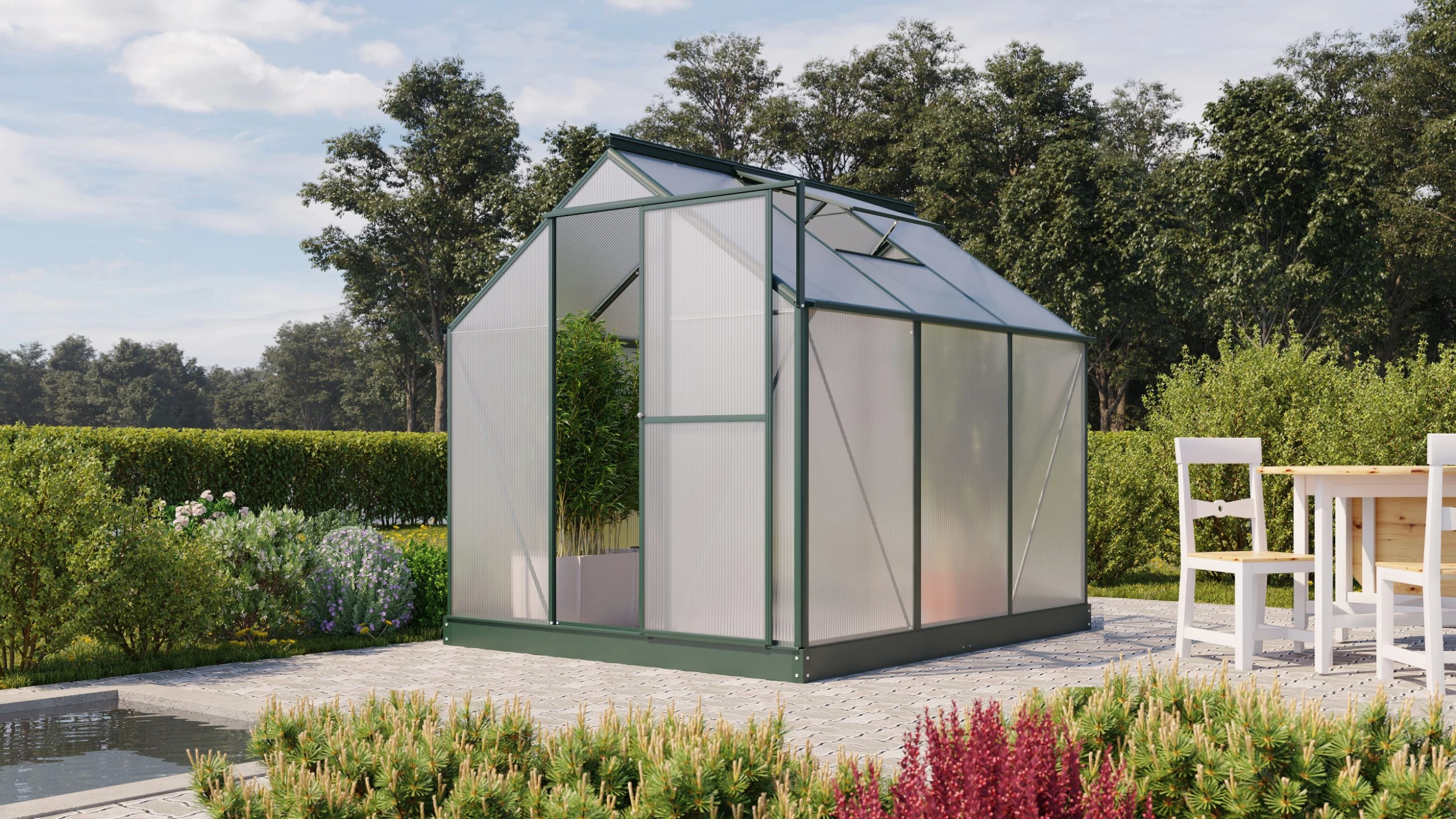 Vitavia Gewächshaus Eos 4600 190 x 226 cm smaragd 6 mm Hohlkammerplatten Vitavia Gewächshaus Eos 4600 190 X 226 Cm Smaragd 6 Mm Hohlkammerplatten -Vitavia Speichern 4005717080914 2495716 scaled