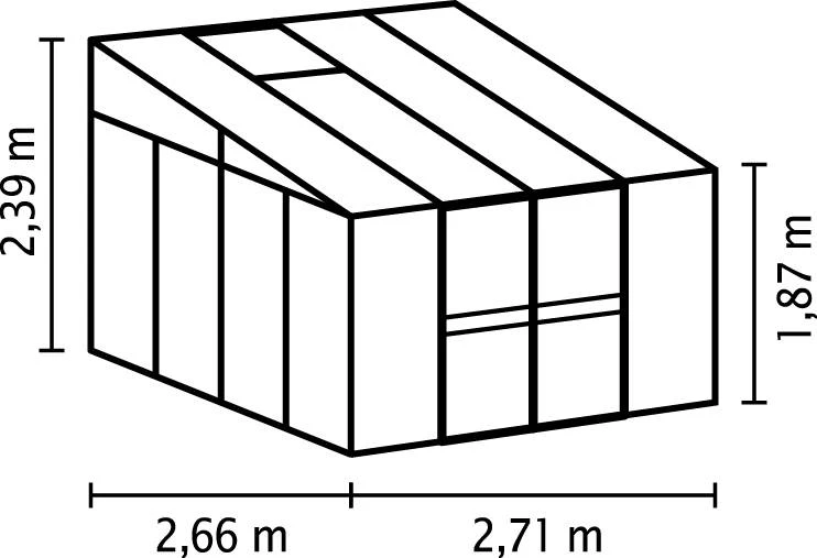 Vitavia Anlehngewächshaus Helena 7000 268 x 281 cm schwarz 3 mm Sicherheitsglas Vitavia Anlehngewächshaus Helena 7000 268 X 281 Cm Schwarz 3 Mm Sicherheitsglas -Vitavia Speichern 4005717087654 1