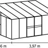 Vitavia Anlehngewächshaus Helena 10200 268 X 407 Cm Aluminium 3 Mm Sicherheitsglas