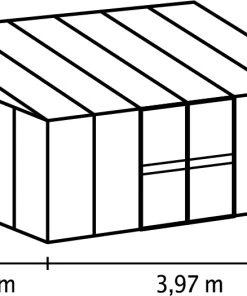 Vitavia Anlehngewächshaus Helena 10200 268 X 407 Cm Aluminium 3 Mm Sicherheitsglas