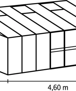 Vitavia Anlehngewächshaus Helena 11900 268 X 470 Cm Schwarz 3 Mm Sicherheitsglas