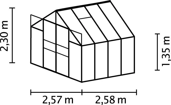 Vitavia Gewächshaus Mars 6700 254 x 254 cm schwarz 3 mm Sicherheitsglas Vitavia Gewächshaus Mars 6700 254 X 254 Cm Schwarz 3 Mm Sicherheitsglas -Vitavia Speichern 4005717094577 1