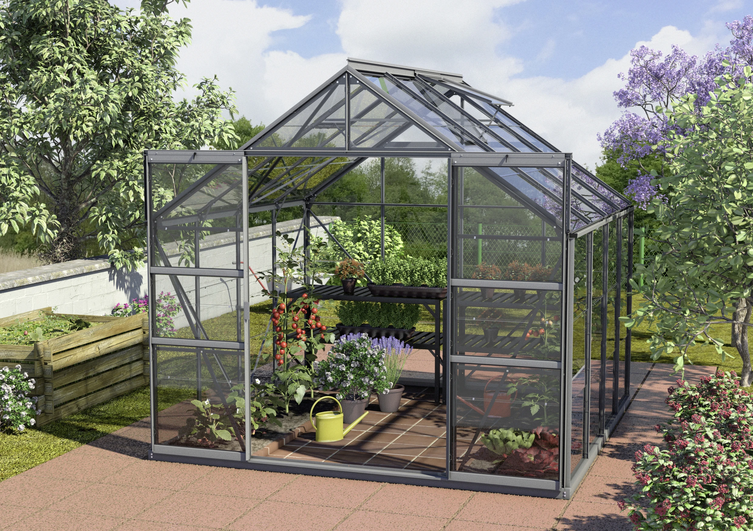 Vitavia Gewächshaus Mars 6700 254 x 254 cm schwarz 3 mm Sicherheitsglas Vitavia Gewächshaus Mars 6700 254 X 254 Cm Schwarz 3 Mm Sicherheitsglas -Vitavia Speichern 4005717094577 1189424