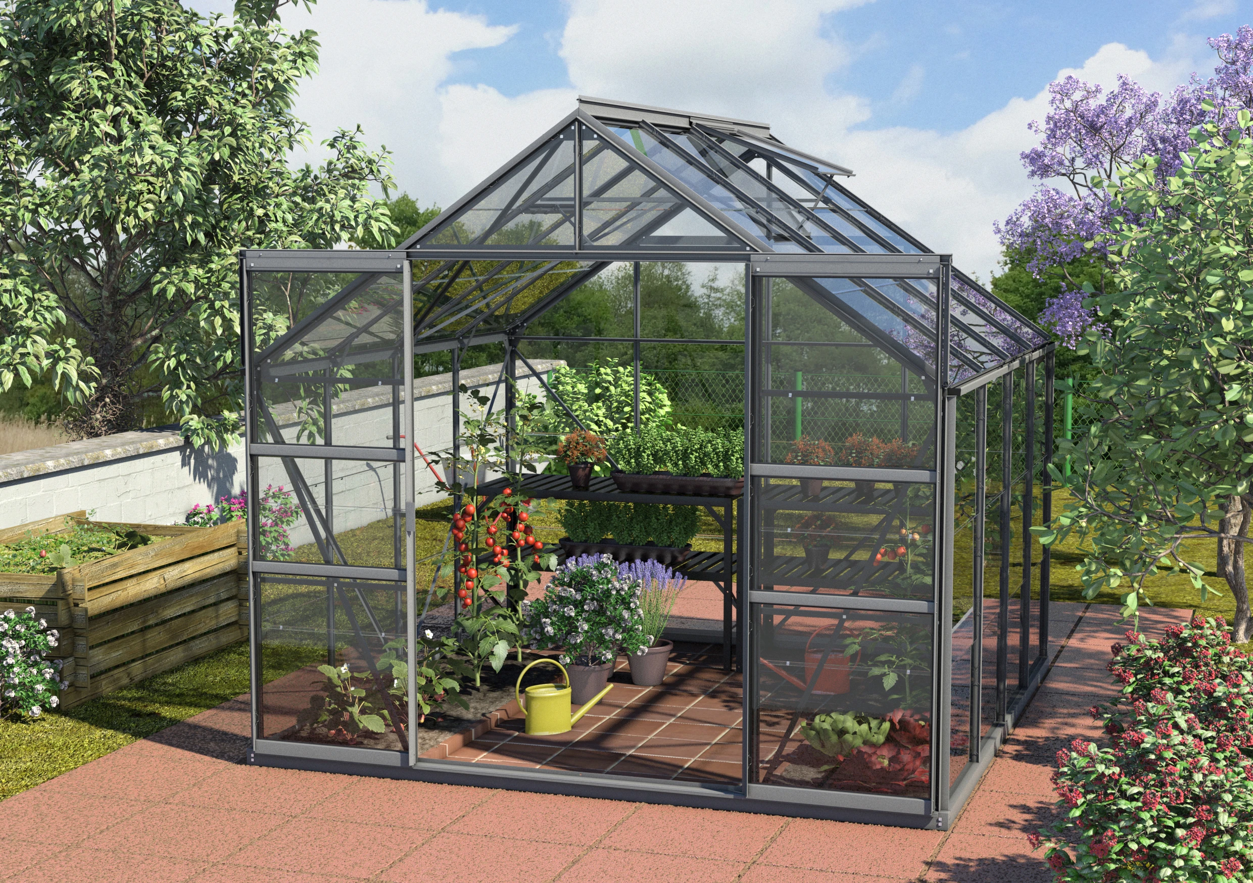 Vitavia Gewächshaus Mars 6700 254 x 254 cm schwarz 3 mm Sicherheitsglas Vitavia Gewächshaus Mars 6700 254 X 254 Cm Schwarz 3 Mm Sicherheitsglas -Vitavia Speichern 4005717094577 1567874