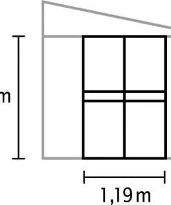 Vitavia Doppelschiebetür-Set Helena Athena 119 X 176 Cm Aluminium 3 Mm Sicherheitsglas