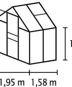 Vitavia Gewächshaus Calypso 3000 192 X 154 Cm Schwarz 6 Mm Hohlkammerplatten