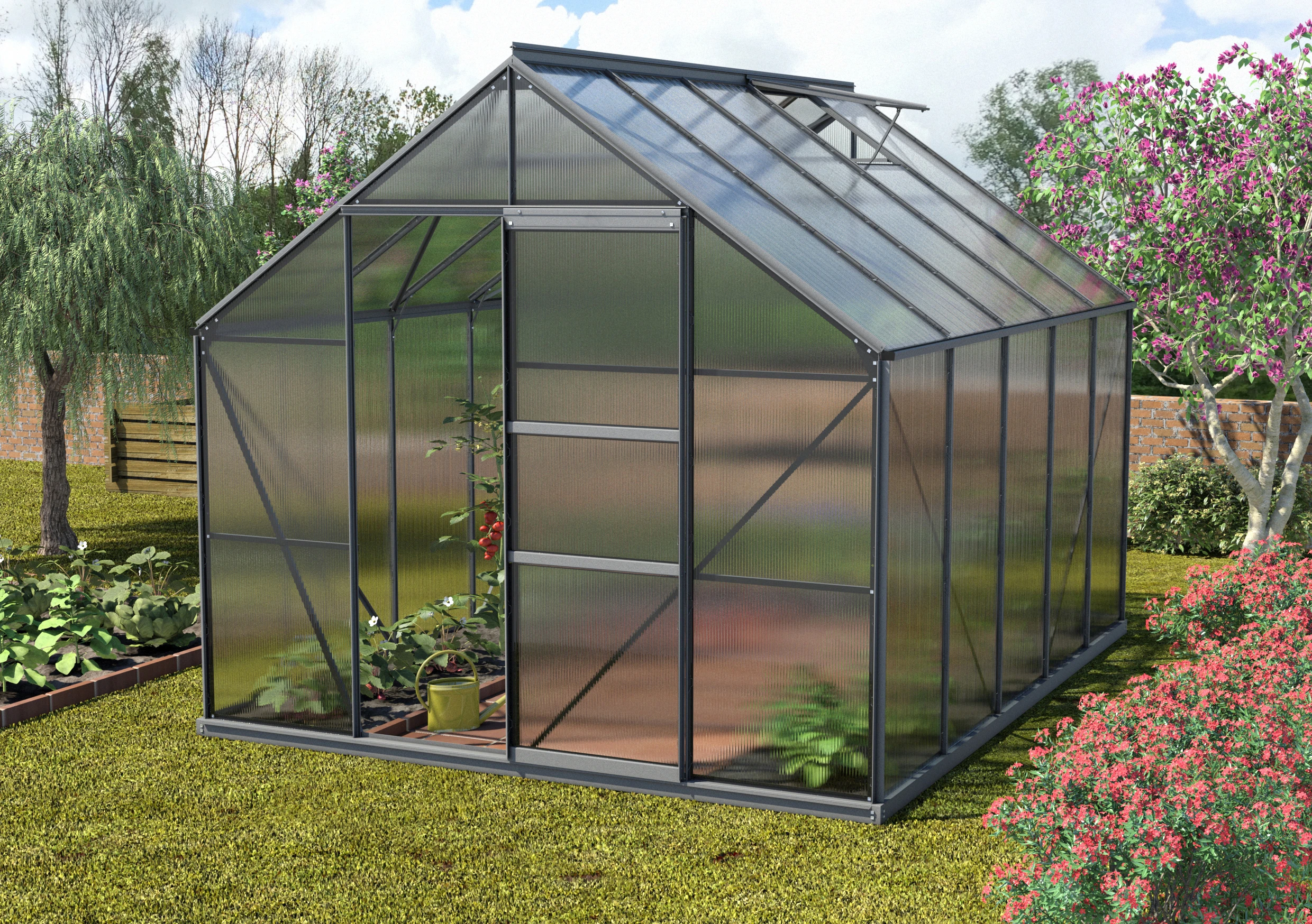 Vitavia Gewächshaus Merkur 8300 254 x 317 cm schwarz 4 mm Hohlkammerplatten Vitavia Gewächshaus Merkur 8300 254 X 317 Cm Schwarz 4 Mm Hohlkammerplatten -Vitavia Speichern 4005717108953 2606118