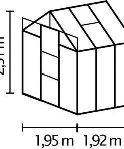 Vitavia Anlehngewächshaus Flora 3800 192 X 190 Cm Aluminium 4 Mm Hohlkammerplatten -Vitavia Speichern 4005717109899 1