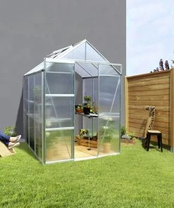 Vitavia Anlehngewächshaus Flora 3800 192 X 190 Cm Aluminium 4 Mm Hohlkammerplatten