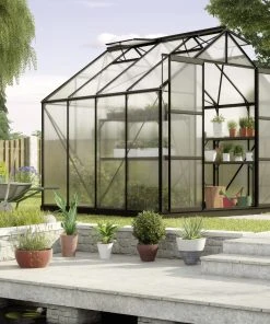 Vitavia Gewächshaus Uranus 6700 254 X 254 Cm Schwarz 6 Mm Hohlkammerplatten -Vitavia Speichern 4005717115876 1567832 scaled