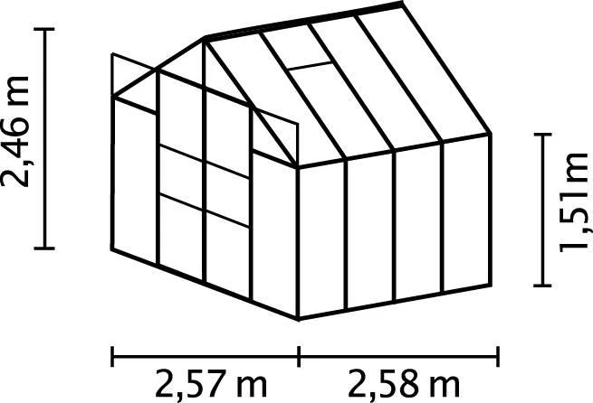 Vitavia Gewächshaus Uranus 6700 254 x 254 cm schwarz 3 mm Sicherheitsglas Vitavia Gewächshaus Uranus 6700 254 X 254 Cm Schwarz 3 Mm Sicherheitsglas -Vitavia Speichern 4005717115890 1