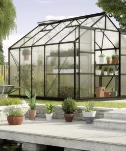 Vitavia Gewächshaus Uranus 8300 254 X 317 Cm Schwarz 4 Mm Hohlkammerplatten -Vitavia Speichern 4005717115906 1567833 scaled