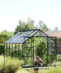 Vitavia Gewächshaus Uranus 9900 254 X 379 Cm Schwarz 3 Mm Sicherheitsglas -Vitavia Speichern 4005717115999 scaled