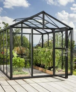 Vitavia Gewächshaus Zeus 8100 256 X 314 Cm Schwarz 3 Mm Sicherheitsglas