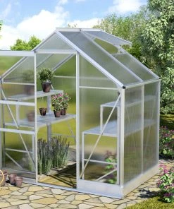 Vitavia Gewächshaus Apollo 2500 194 X 137 Cm Aluminium 6 Mm Hohlkammerplatten