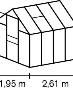 Vitavia Gewächshaus Apollo 5000 194 X 263 Cm Aluminium 4 Mm Hohlkammerplatten -Vitavia Speichern 4005717127206 1