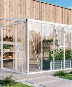 Vitavia Anlehngewächshaus Helena 8600 268 X 344 Cm Weiß 3 Mm Sicherheitsglas
