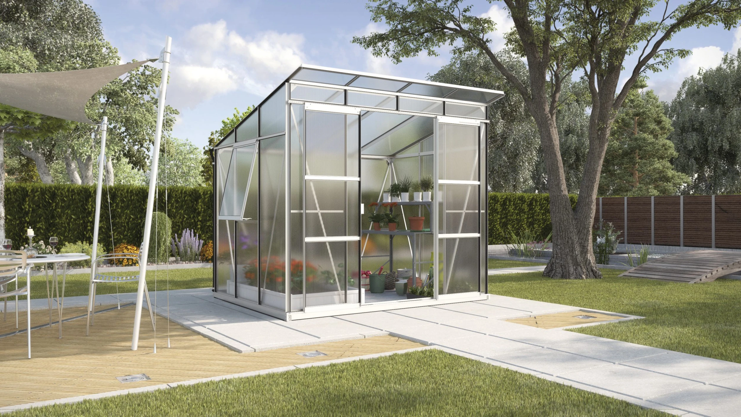 Vitavia Gewächshaus Freya 5900 254 x 192 cm aluminium 6 mm Hohlkammerplatten Vitavia Gewächshaus Freya 5900 254 X 192 Cm Aluminium 6 Mm Hohlkammerplatten -Vitavia Speichern 4005717138417 scaled