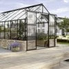 Vitavia Gewächshaus Cassandra 11500 256 X 450 Cm Schwarz 3 Mm Sicherheitsglas Inkl. Sockel Sandstein -Vitavia Speichern 4005717139469