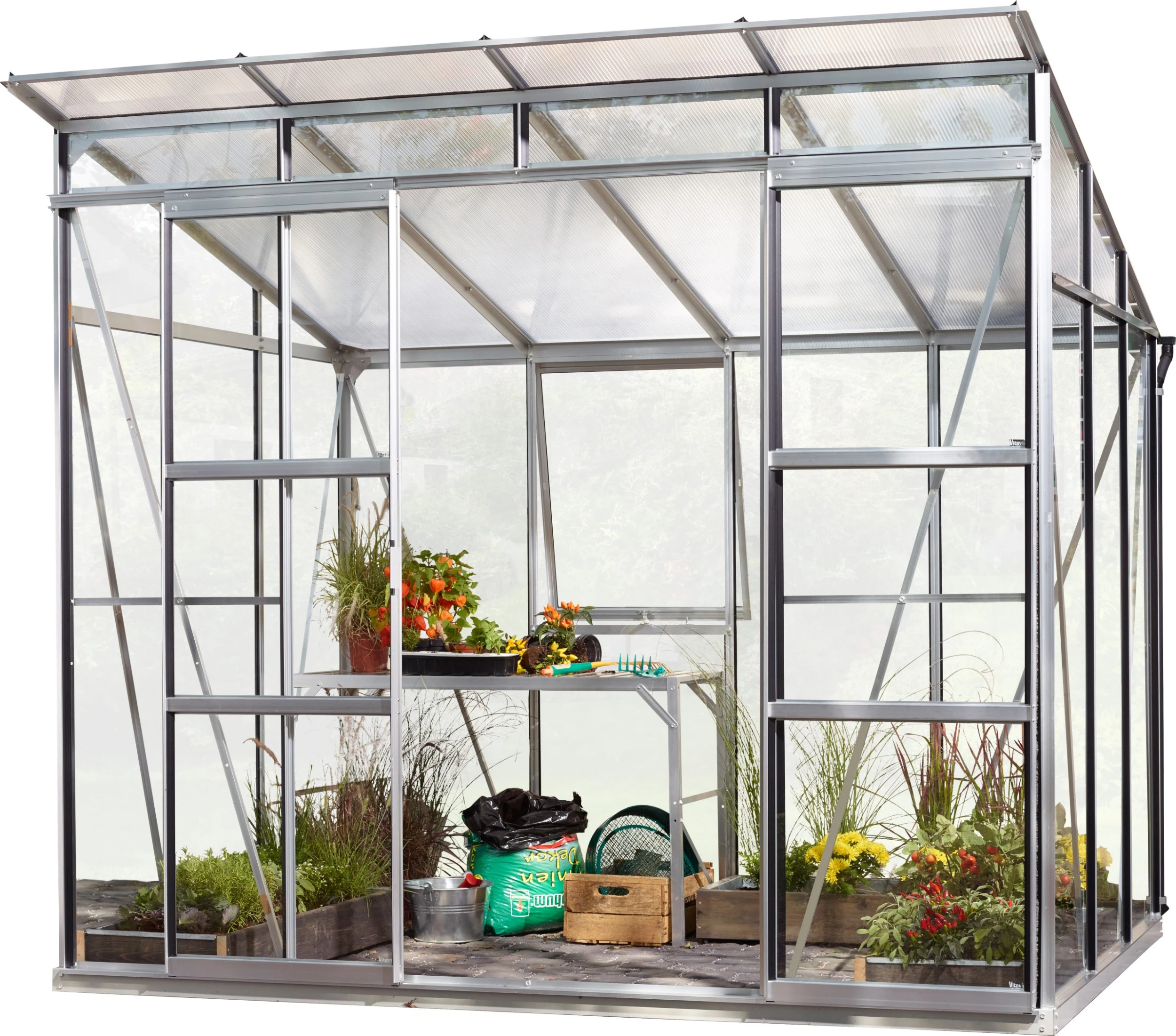 Vitavia Gewächshaus Freya 5900 254 x 192 cm aluminium 3 mm Sicherheitsglas Vitavia Gewächshaus Freya 5900 254 X 192 Cm Aluminium 3 Mm Sicherheitsglas -Vitavia Speichern 4005717178987 scaled