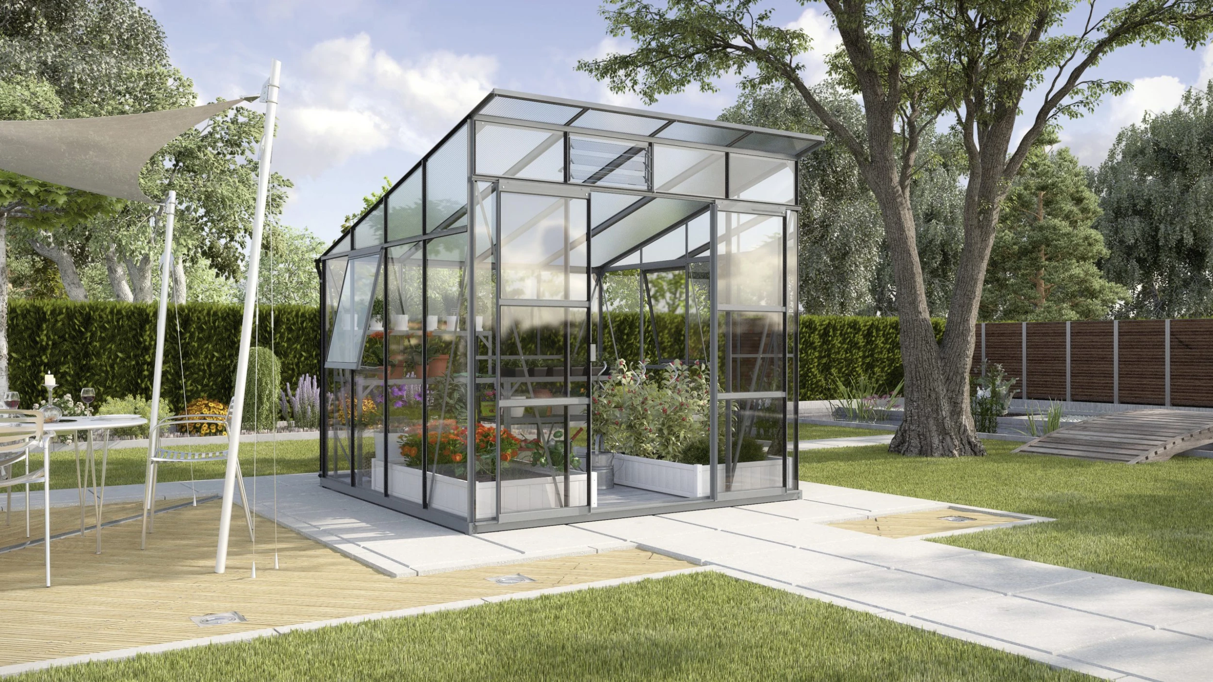 Vitavia Gewächshaus Freya 7600 254 x 254 cm schwarz 3 mm Sicherheitsglas Vitavia Gewächshaus Freya 7600 254 X 254 Cm Schwarz 3 Mm Sicherheitsglas -Vitavia Speichern 4005717179014 scaled