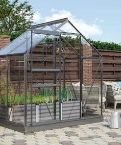 Vitavia Gewächshaus Venus 2500 192 X 130 Cm Schwarz 3 Mm Sicherheitsglas