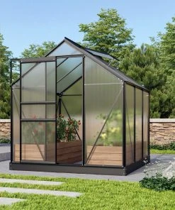 Vitavia Gewächshaus Venus 3800 192 X 192 Cm Schwarz 6 Mm Hohlkammerplatten