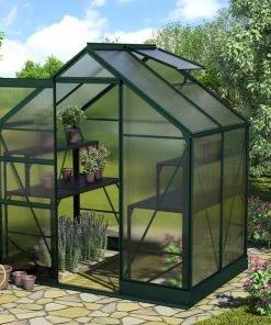 Vitavia Gewächshaus Apollo 2500 195 X 137 Cm Smaragd 4 Mm Hohlkammerplatten
