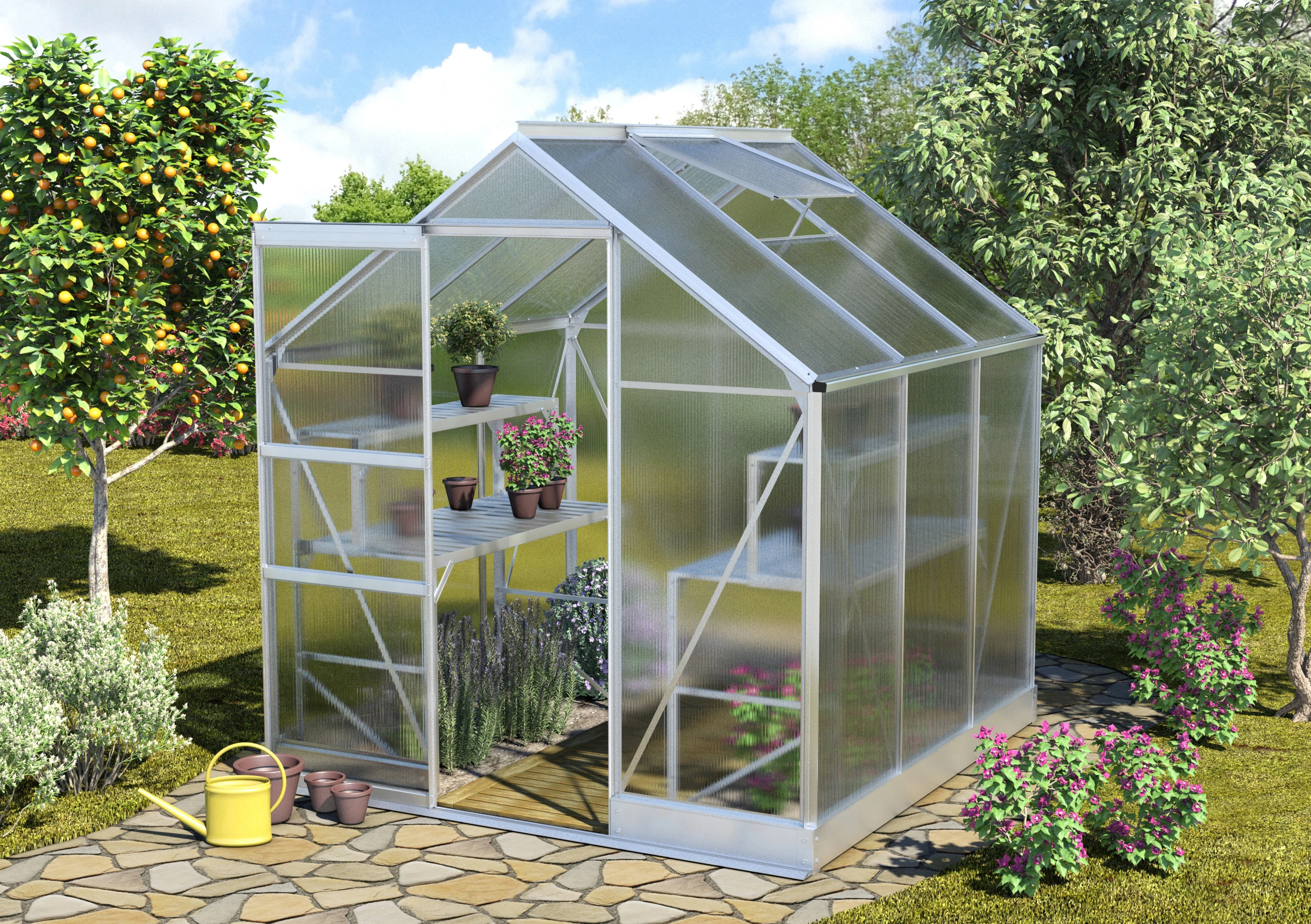 Vitavia Gewächshaus Apollo 3800 195 x 199 cm smaragd 4 mm Hohlkammerplatten Vitavia Gewächshaus Apollo 3800 195 X 199 Cm Smaragd 4 Mm Hohlkammerplatten -Vitavia Speichern 4005717191580 2618832