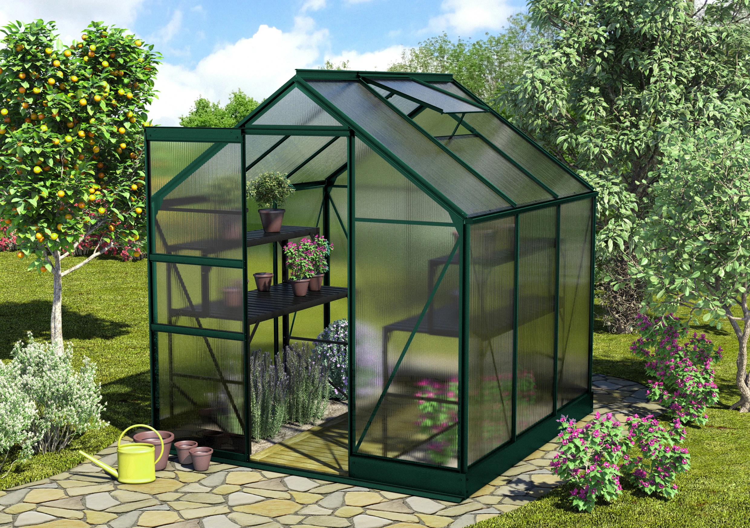 Vitavia Gewächshaus Apollo 3800 195 x 199 cm smaragd 6 mm Hohlkammerplatten Vitavia Gewächshaus Apollo 3800 195 X 199 Cm Smaragd 6 Mm Hohlkammerplatten -Vitavia Speichern 4005717191597 2618836