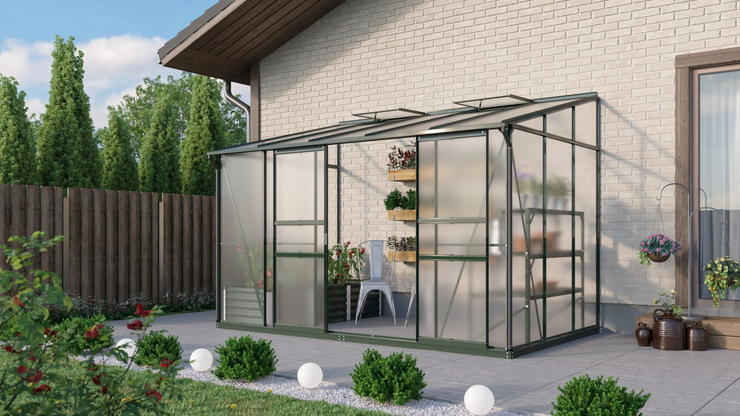 Vitavia Anlehngewächshaus Osiris 6500 190 x 317 cm smaragd 6 mm Hohlkammerplatten Vitavia Anlehngewächshaus Osiris 6500 190 X 317 Cm Smaragd 6 Mm Hohlkammerplatten -Vitavia Speichern 4005717202088 scaled