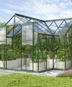 Vitavia Gewächshaus Sirona 13000 381 X 381 Cm Smaragd 3 Mm Sicherheitsglas -Vitavia Speichern 4005717203894 3131794 scaled