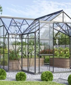 Vitavia Gewächshaus Sirona 13000 381 X 381 Cm Schwarz 3 Mm Sicherheitsglas -Vitavia Speichern 4005717203900 3131797 scaled