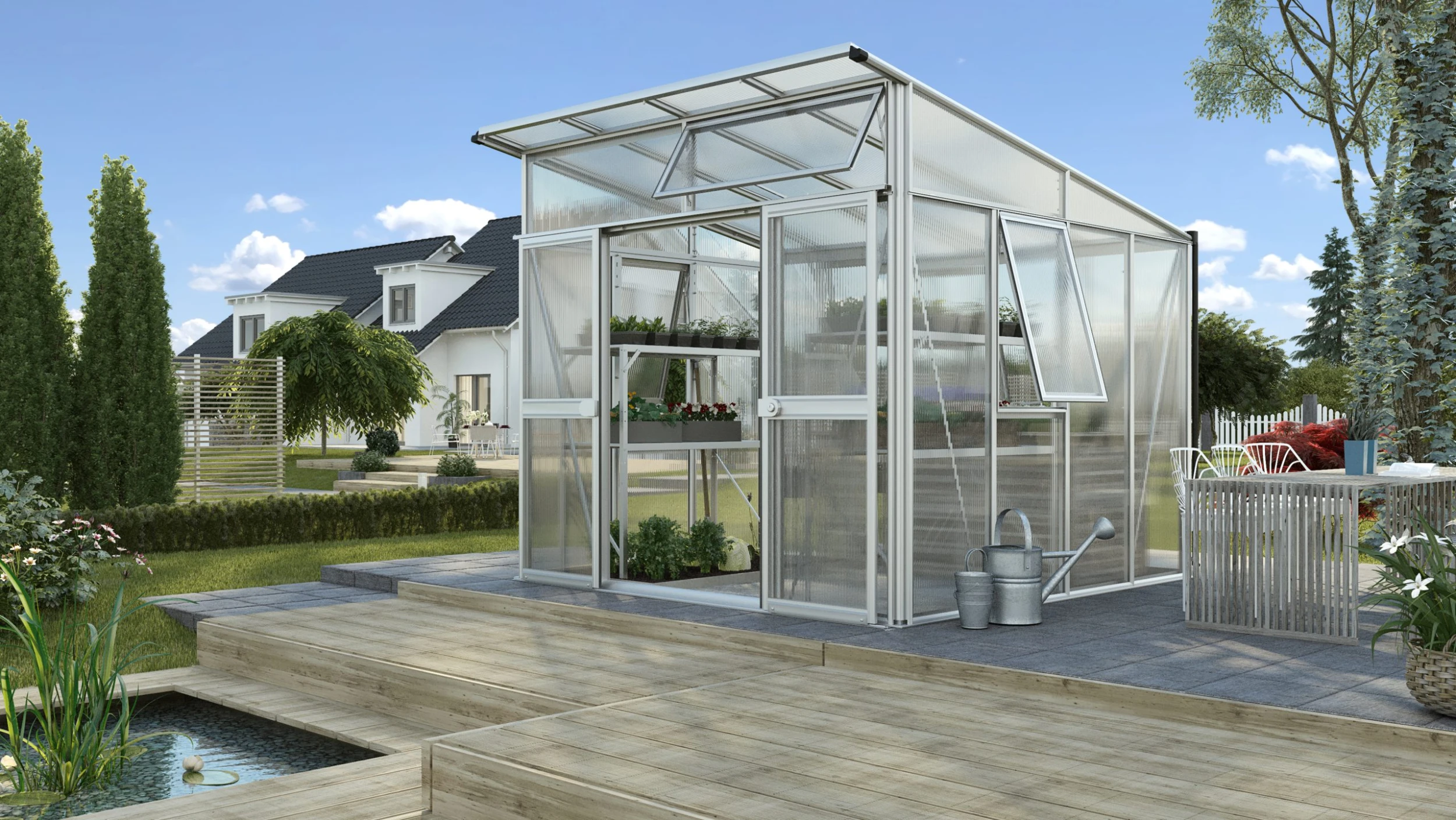 Vitavia Gewächshaus Aura 7800 275 x 270 cm aluminium 10 mm Hohlkammerplatten Vitavia Gewächshaus Aura 7800 275 X 270 Cm Aluminium 10 Mm Hohlkammerplatten -Vitavia Speichern 4005717204044 1769476 scaled